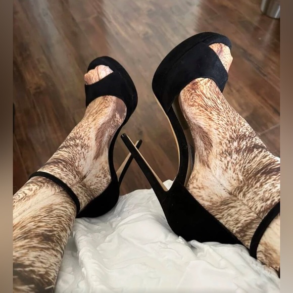 New 3D Over The Knee Realistic Fur Cat Lightweight Socks / Stretch Stockings - Picture 9 of 12